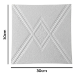 Revestimientos Adhesivo Panel 3d Blanco Diseño Triangular - Imagen 2