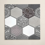 Revestimientos Adhesivo Panel 3d Azulejo Gris 30x30cm A3 - Imagen 2