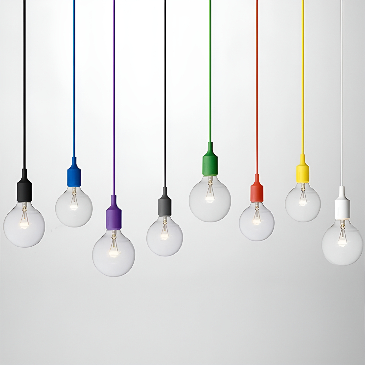 Colgantes Moderno Silicona Cable Textil 1mt Apto Led Vintage - Imagen 9