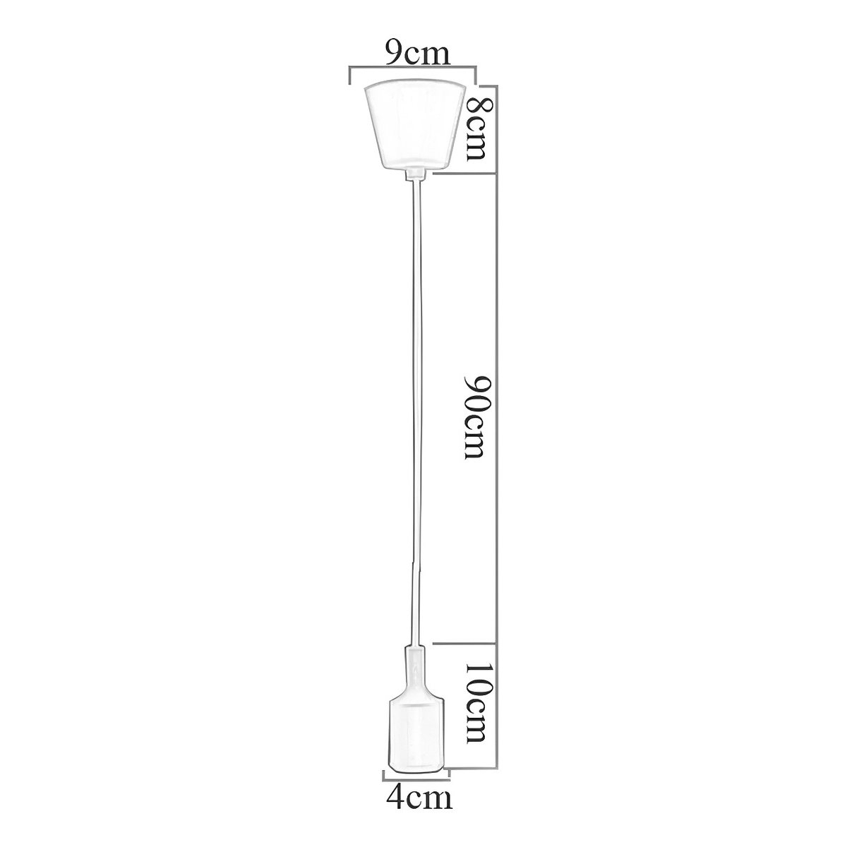 Colgantes Moderno Silicona Cable Textil 1mt Apto Led Vintage - Imagen 25