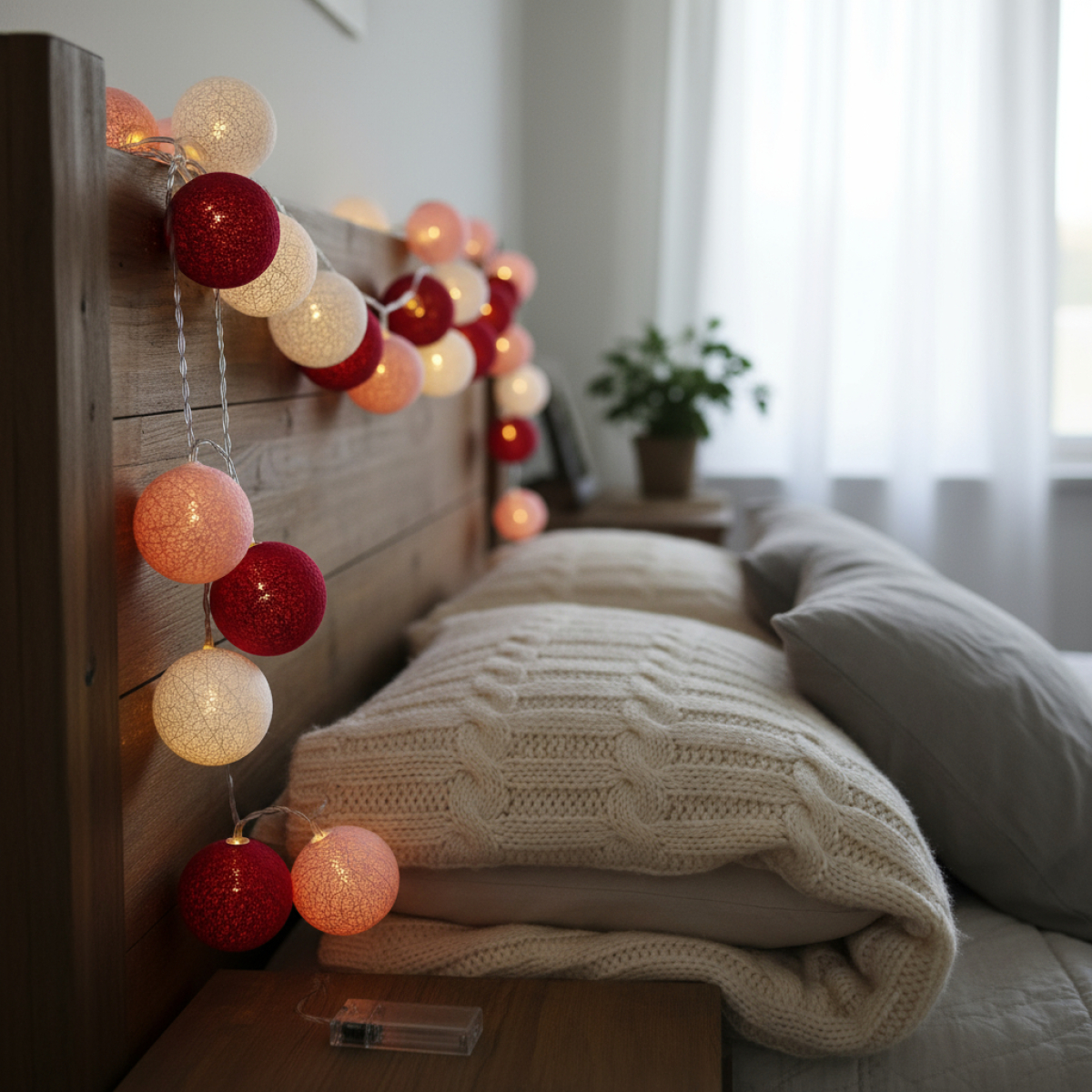 Guias Luces Cotton Ball Con Forma Esfera Led 3 Metros Guia - Imagen 10