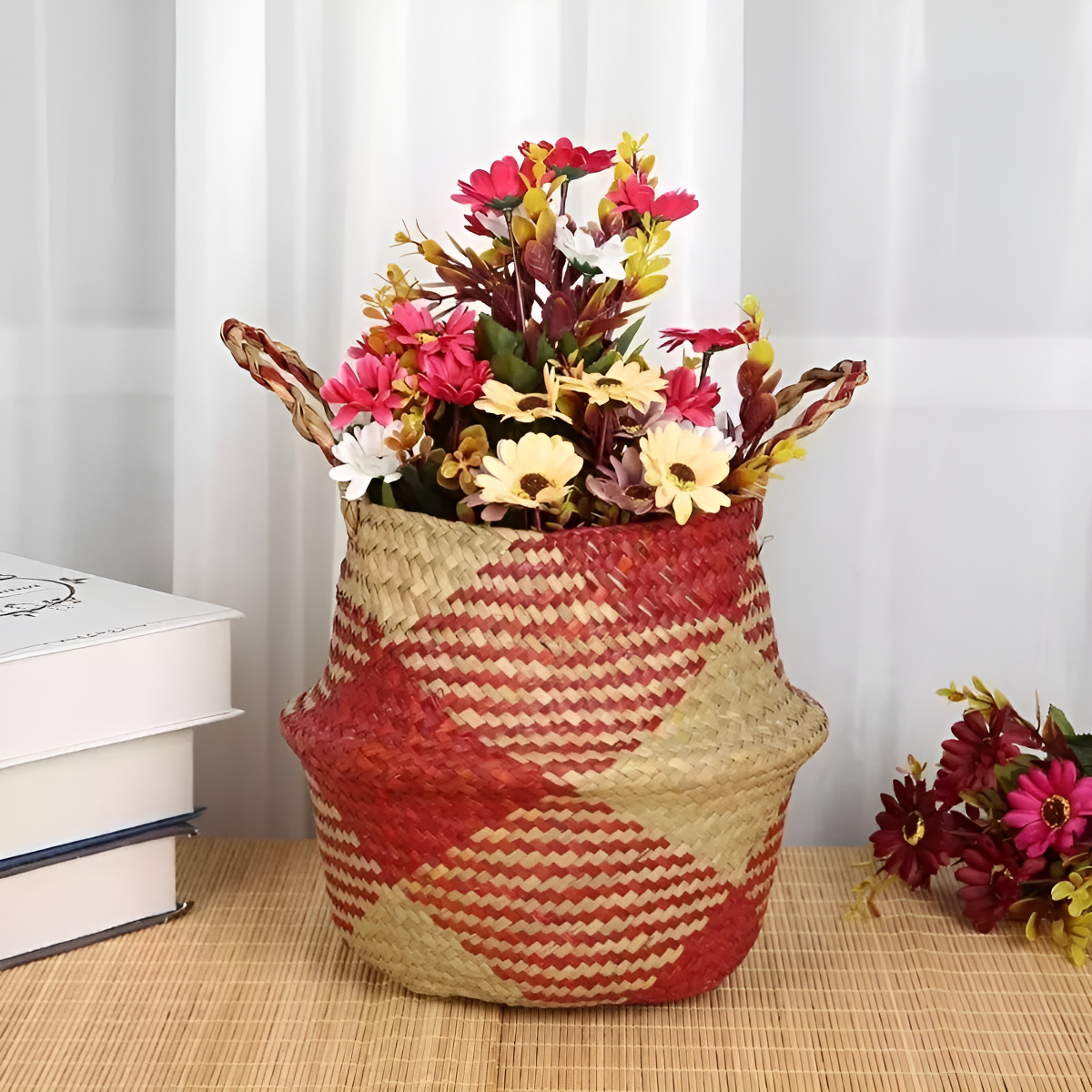 Cesto De Fibra Natural Canasto Decoración Multiuso Xxl - Imagen 10