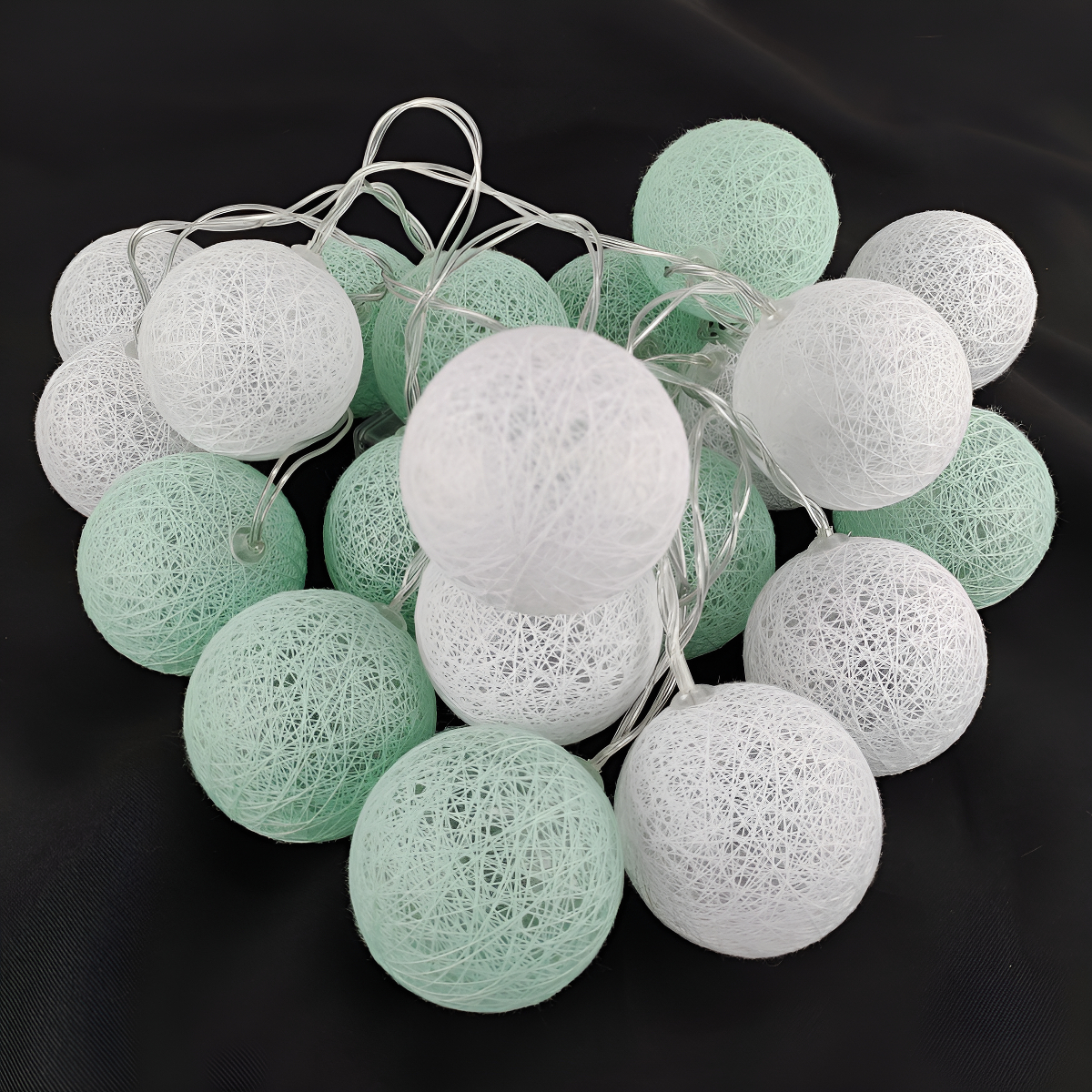 Guias Luces Cotton Ball Con Forma Esfera Led 3 Metros Guia - Imagen 4