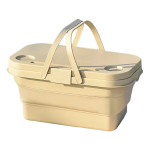Canasto Cesto Para Picnic Plegable Plastico Camping - Imagen 7