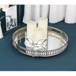 Bandeja Circular Dorada Nórdica Espejada Decorativa Chica - Imagen 4