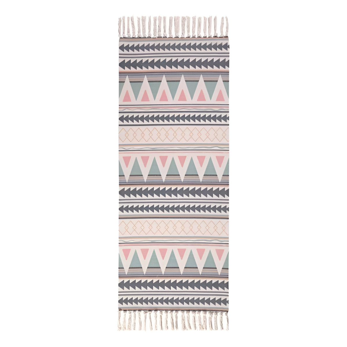 Alfombras Nórdicas Vintage Con Borlas Flecos Textil 90 Cm - Imagen 2