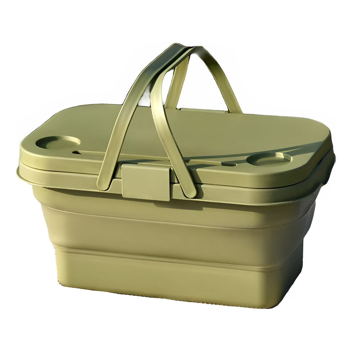 Canasto Cesto Para Picnic Plegable Plastico Camping - Imagen 1