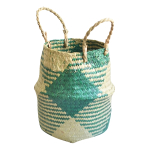 Cesto De Fibra Natural Canasto Ratán Decoración Multiuso Xl - Imagen 8