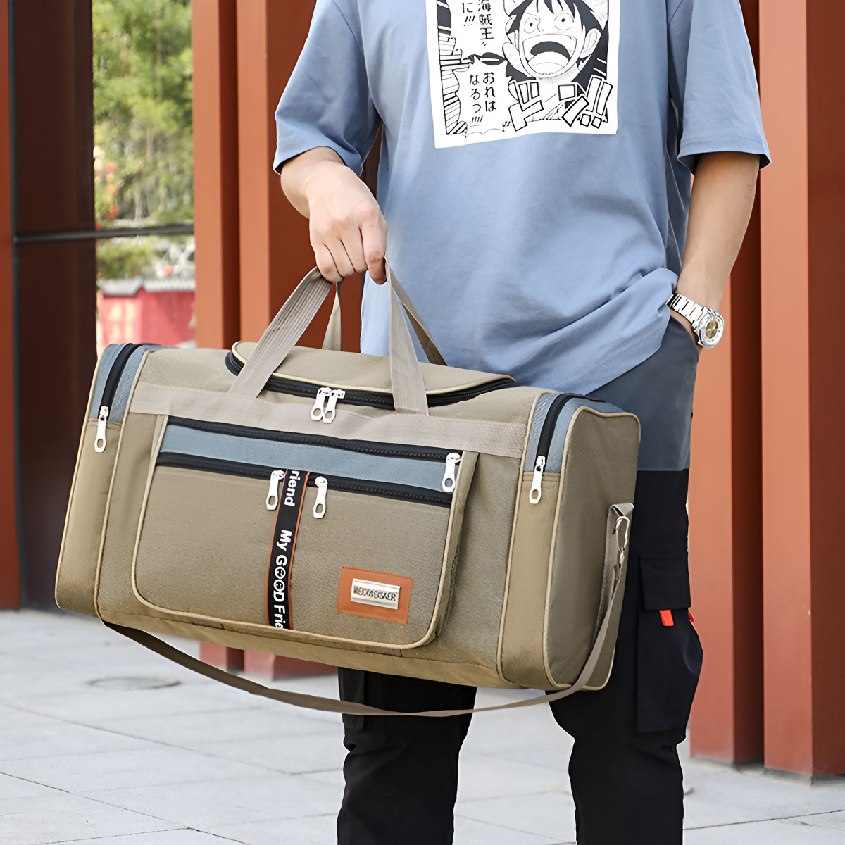 Bolso De Viaje Deportivo Reforzado 6 Bolsillos 50x24x31 Cm - Imagen 13