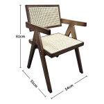 Silla Boho Con Apoyabrazos Para Interiores Living Comedor - Imagen 2