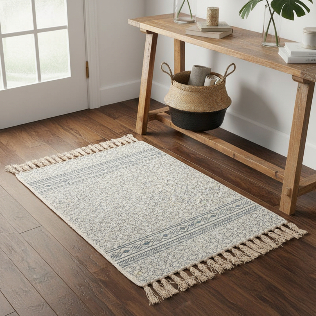 Alfombras Nórdicas Vintage Con Borlas Flecos Textil 90 Cm - Imagen 32