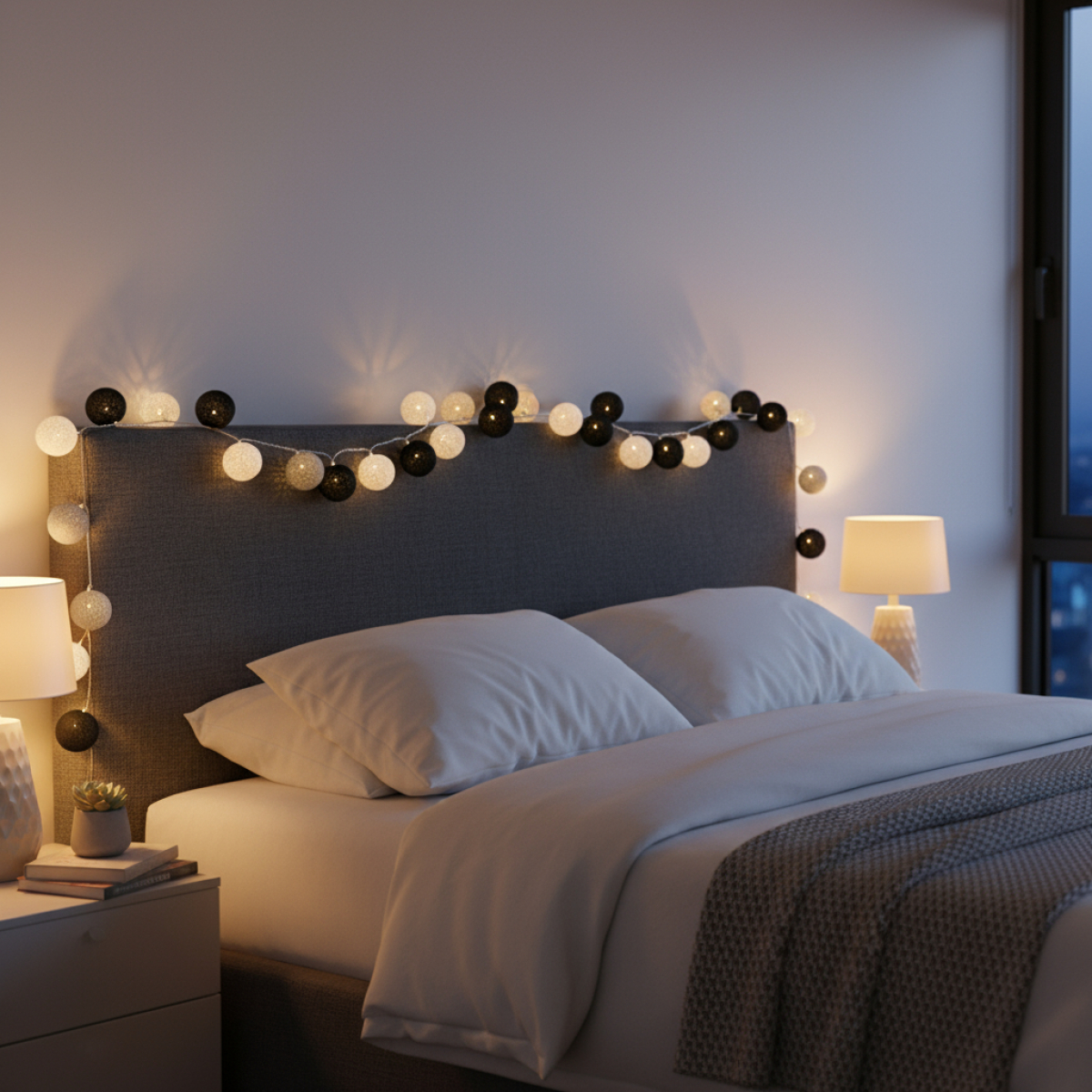 Guias Luces Cotton Ball Con Forma Esfera Led 3 Metros Guia - Imagen 37