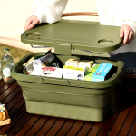 Canasto Cesto Para Picnic Plegable Plastico Camping - Imagen 3