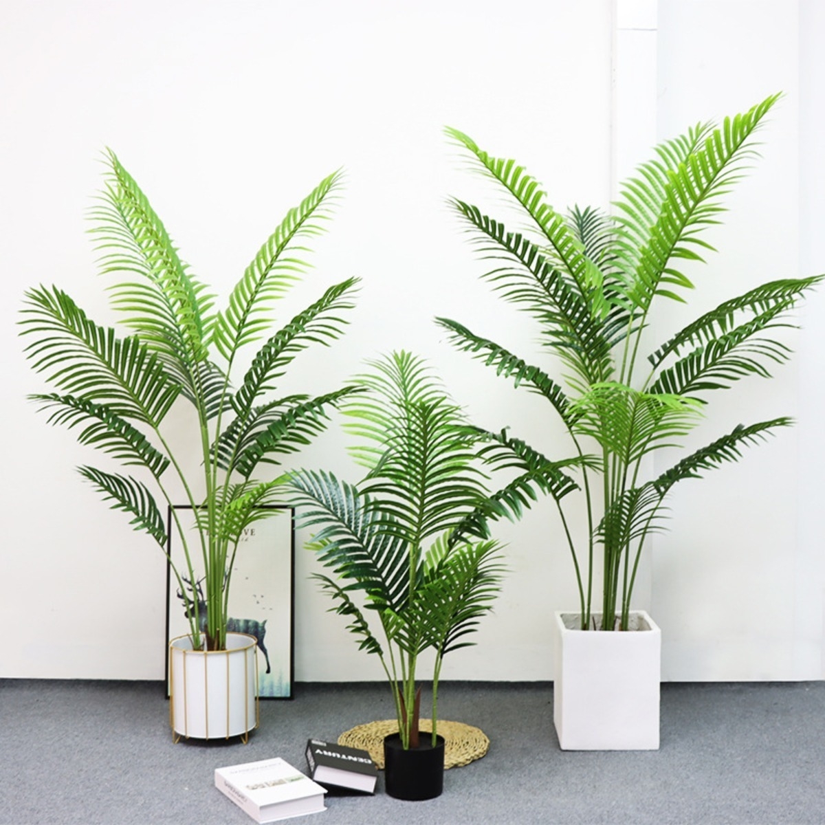 Planta Artificial En Maceta Simil Palmera Areca 220cm - Imagen 5