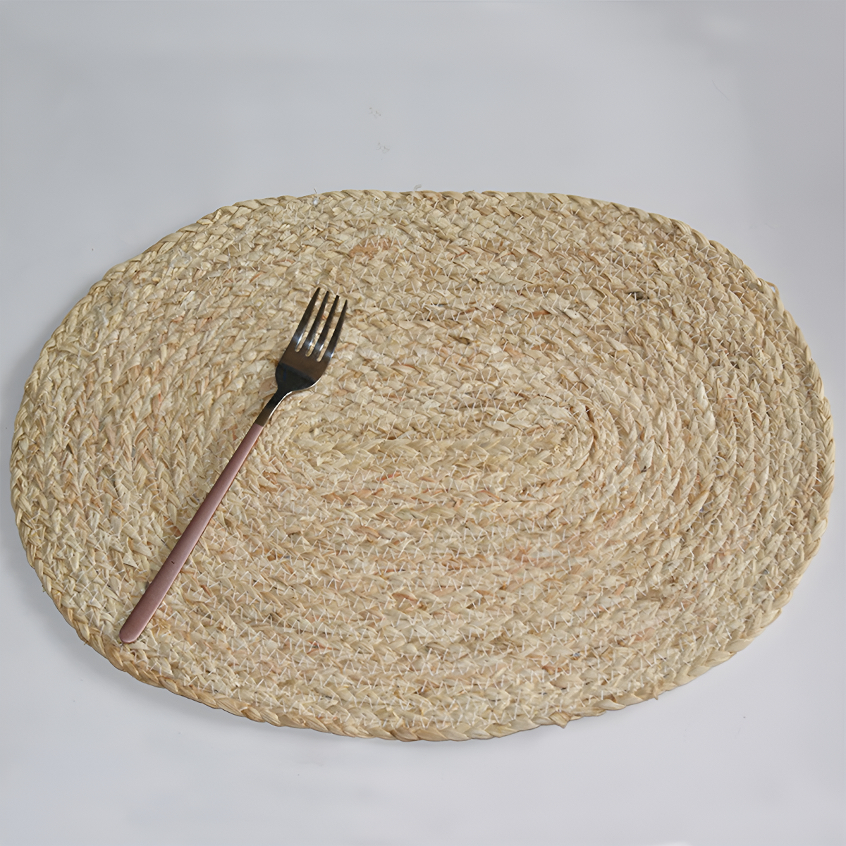 Individual Mimbre Fino Posa Plato Ovalado Salvamantel Ratán - Imagen 6