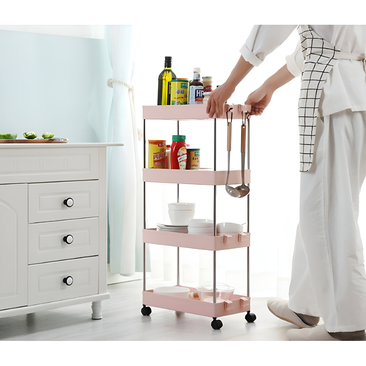 Organizador Espacios Reducidos Con Ruedas Cocina Baño Grande - Imagen 13