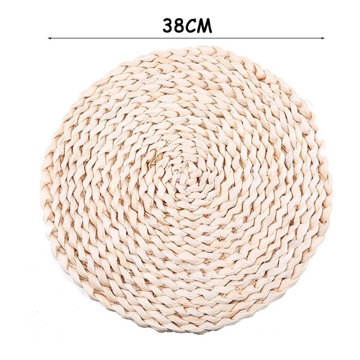 Individual Mimbre Posa Plato Circular Salvamantel Ratán 38cm - Imagen 2