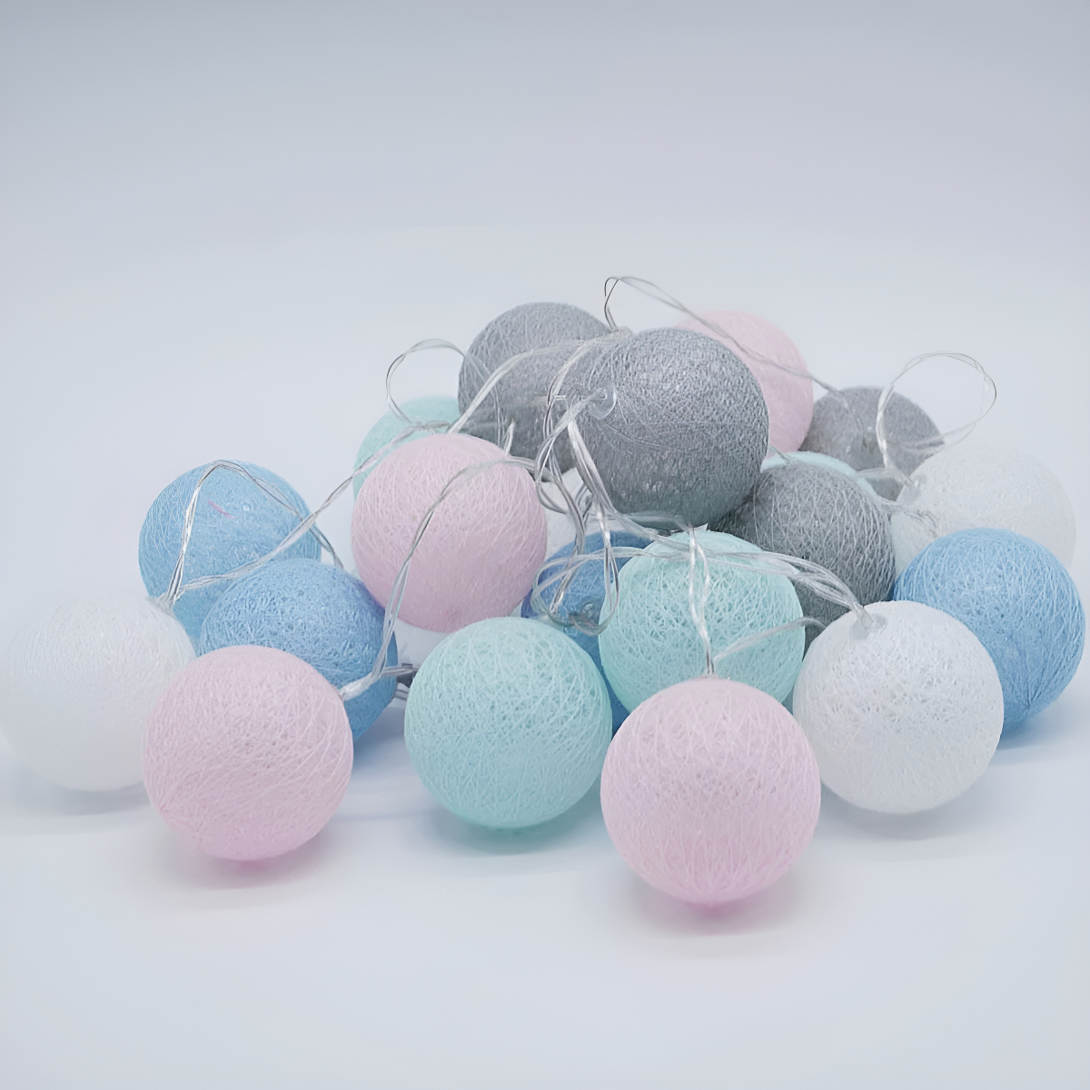 Guias Luces Cotton Ball Con Forma Esfera Led 3 Metros Guia - Imagen 17