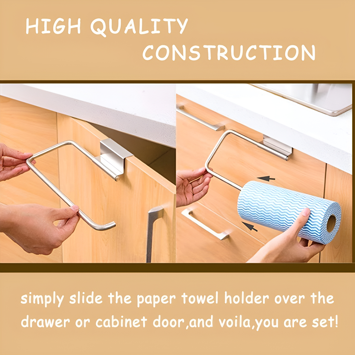 Porta Rollo Para Papel De Cocina Soporte Repasador - Imagen 7