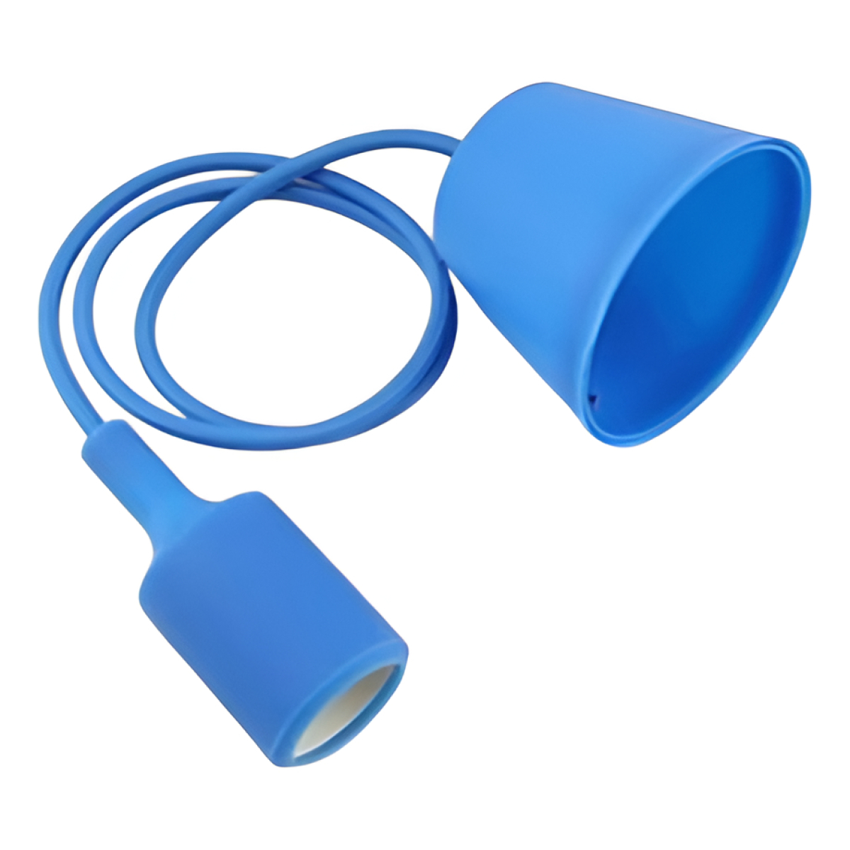 Colgantes Moderno Silicona Cable Textil 1mt Apto Led Vintage - Imagen 1