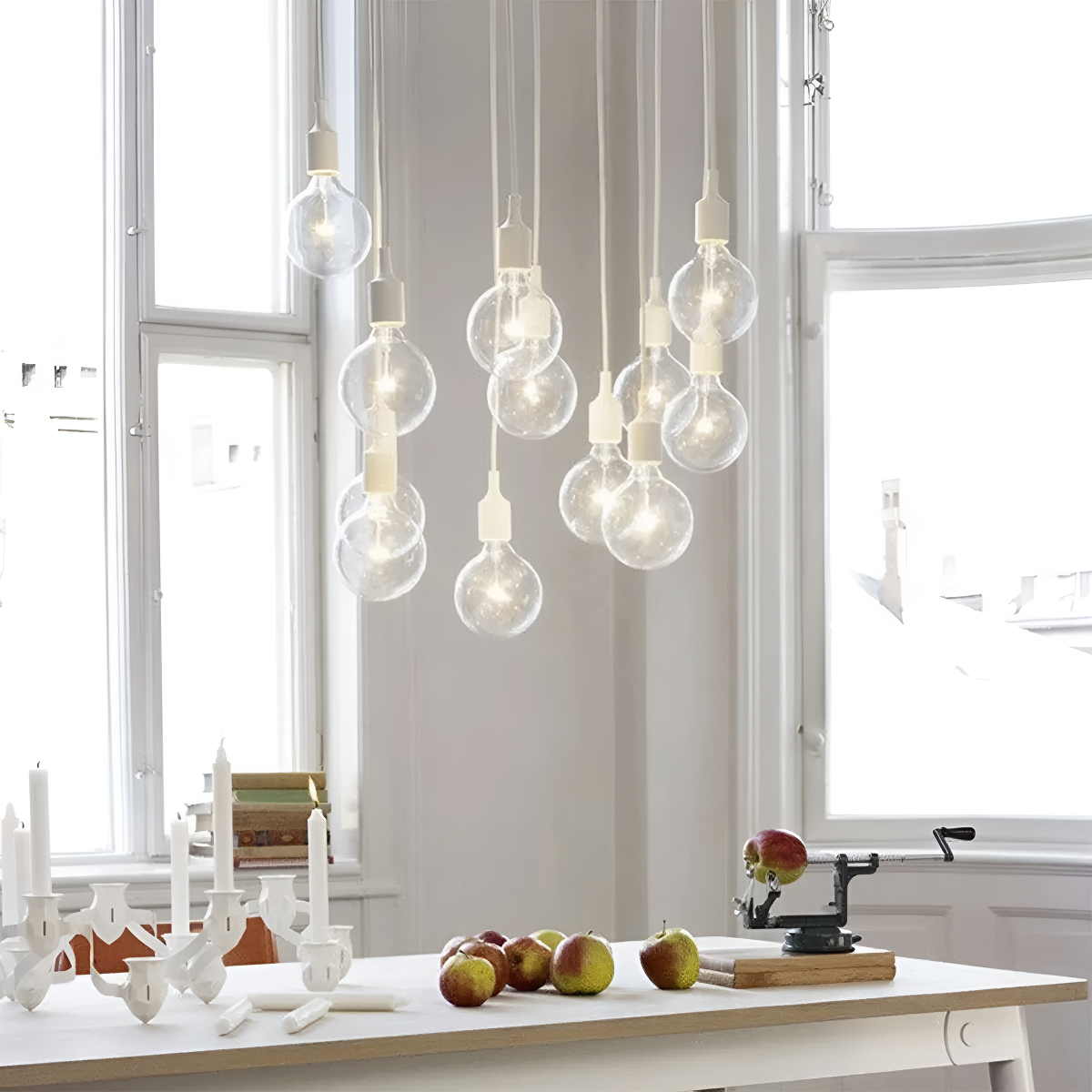 Colgantes Moderno Silicona Cable Textil 1mt Apto Led Vintage - Imagen 16