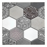 Revestimientos Adhesivo Panel 3d Azulejo Gris 30x30cm A3