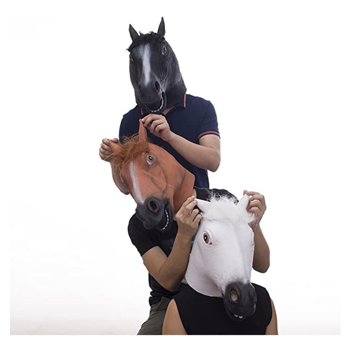 Mascara Caballo Latex Disfraz Halloween Horse - Imagen 3