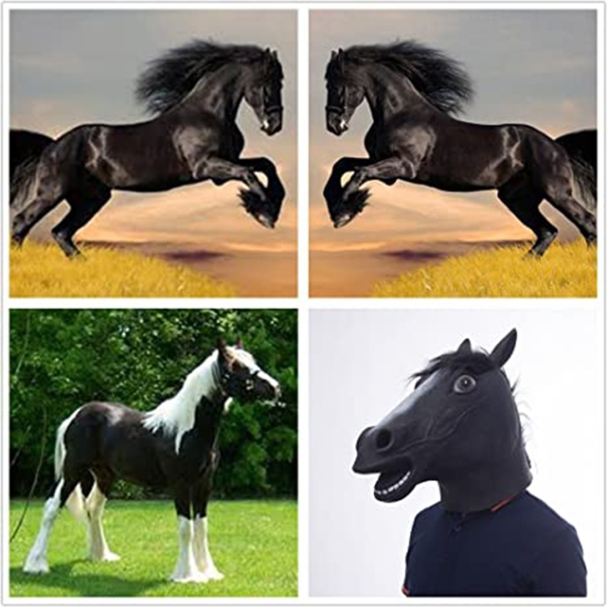 Mascara Caballo Latex Disfraz Halloween Horse - Imagen 2