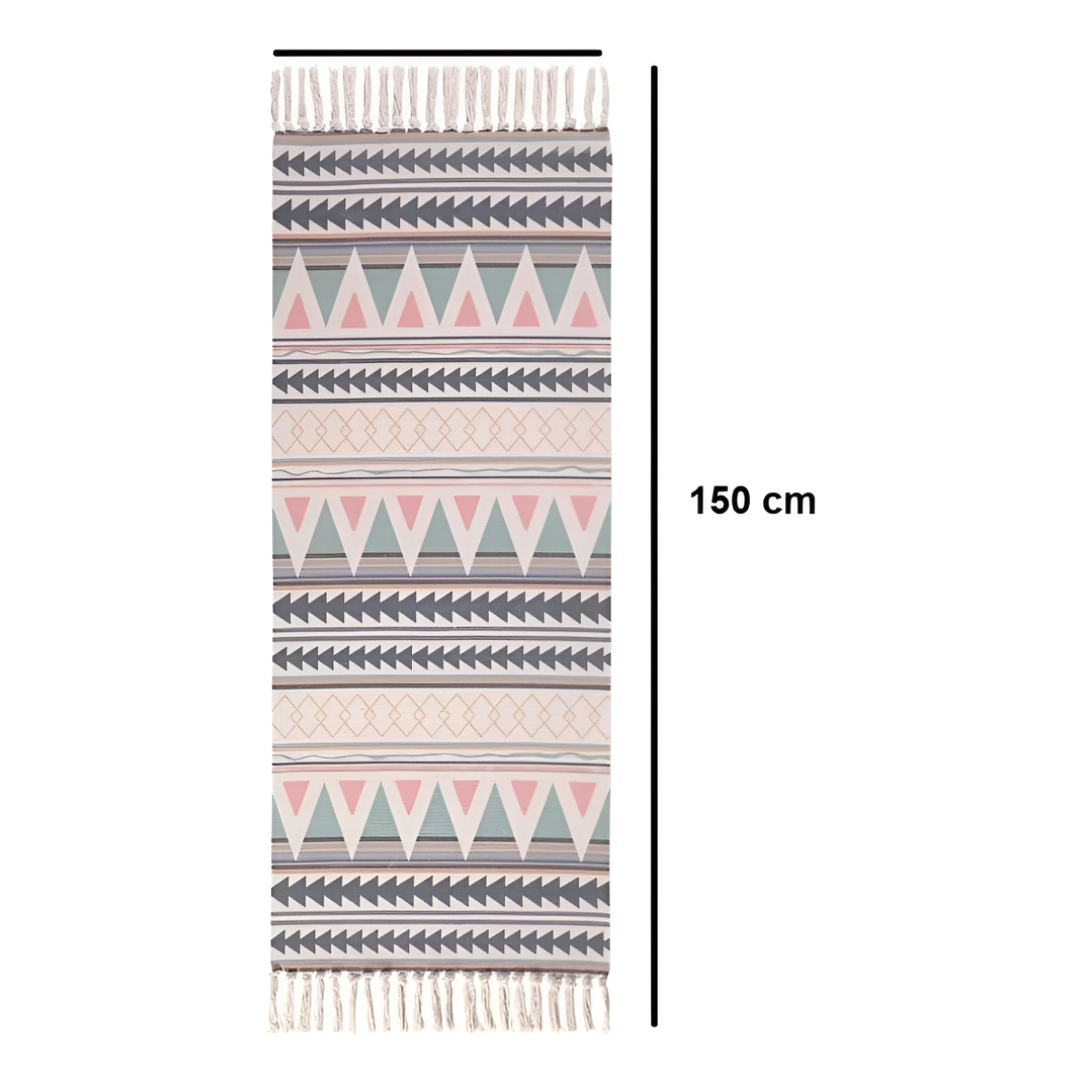 Alfombras Nórdicas Vintage Con Borlas Flecos Textil Deco - Imagen 8