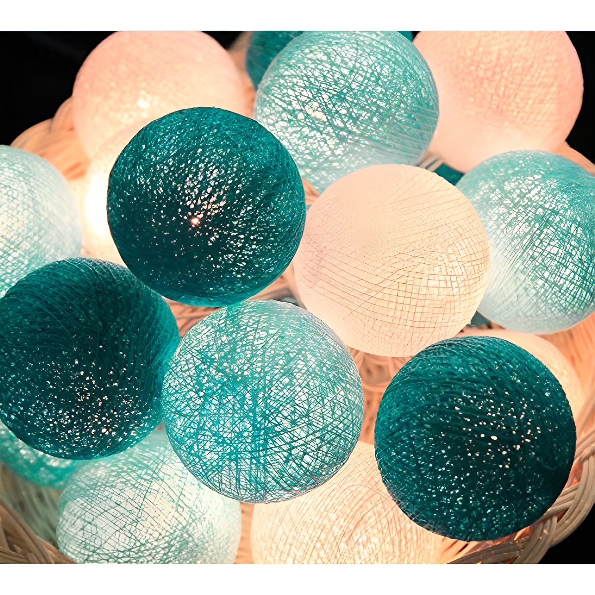 Guias Luces Cotton Ball Con Forma Esfera Led 3 Metros Guia - Imagen 19