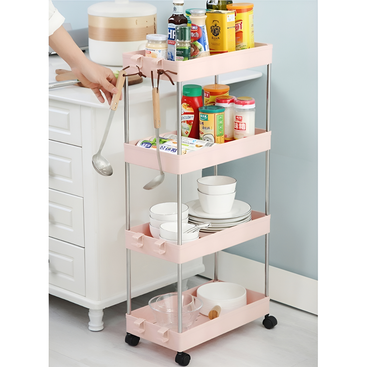 Organizador Espacios Reducidos Con Ruedas Cocina Baño Grande - Imagen 17