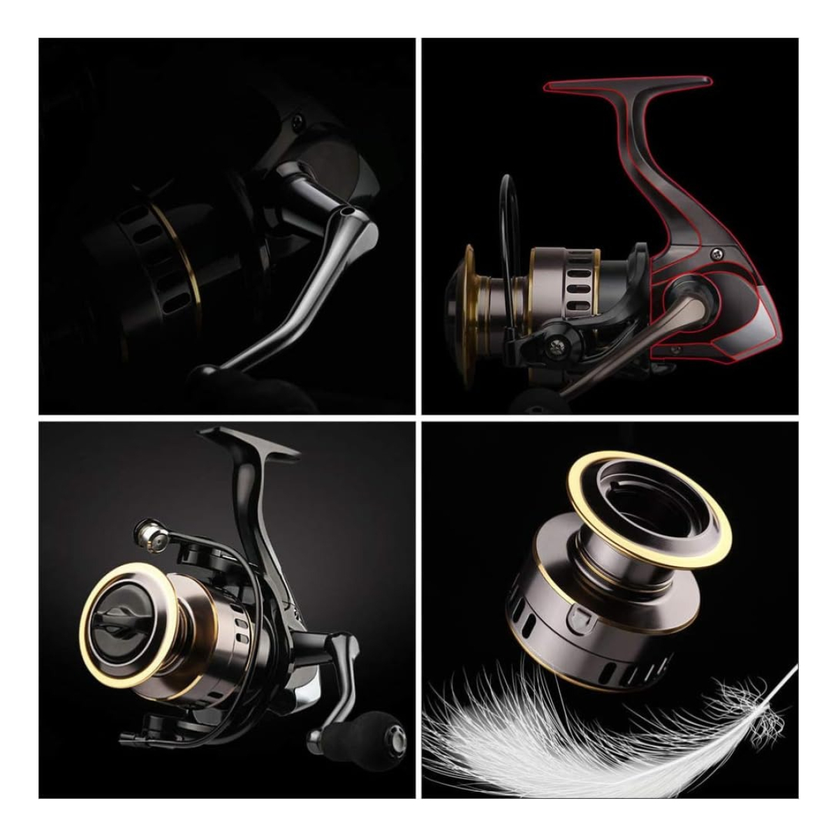 Reel Carrete Rotativo De Pesca Rotativo He3000 Izquierda - Imagen 7