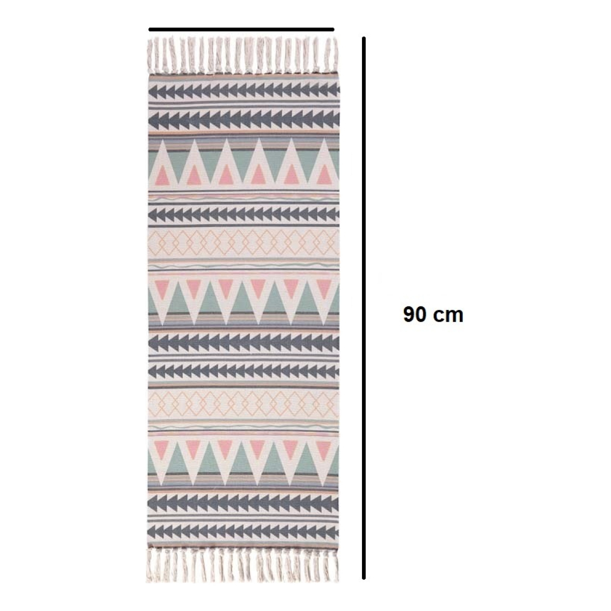 Alfombras Nórdicas Vintage Con Borlas Flecos Textil 90 Cm - Imagen 46