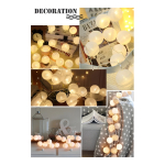 Guias Luces Cotton Ball Con Forma Esfera Led 3 Metros Guia - Imagen 15