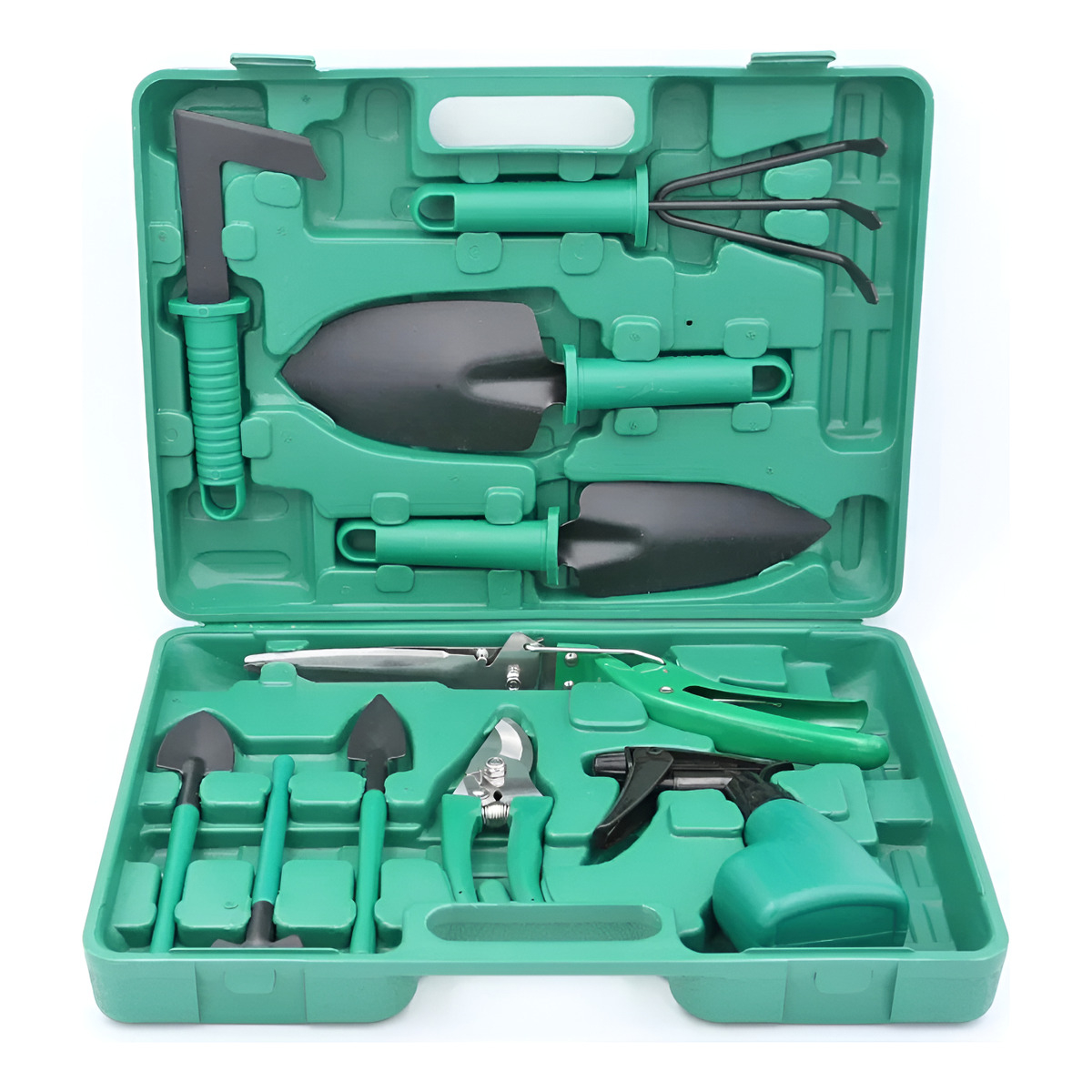 Kit Set Herramienta Jardinería X10 Piezas Estuche Pala Pinza - Imagen 1