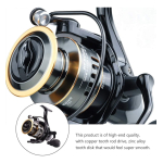 Reel Carrete Rotativo De Pesca Rotativo He3000 Izquierda - Imagen 6