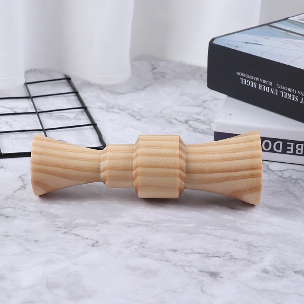 Porta Vela De Madera Soporte Candelabro Decoración 16 Cm - Imagen 3