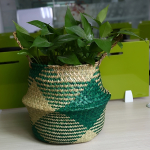 Cesto De Fibra Natural Canasto Ratán Decoración Multiuso Xl - Imagen 9