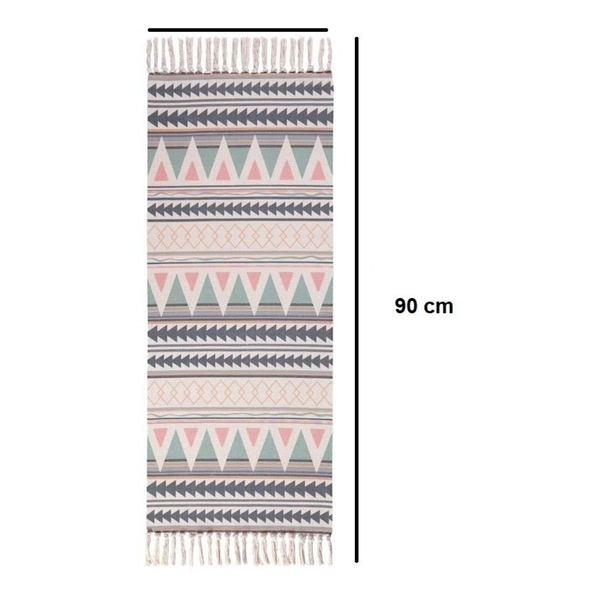 Alfombras Nórdicas Vintage Con Borlas Flecos Textil 90 Cm - Imagen 29