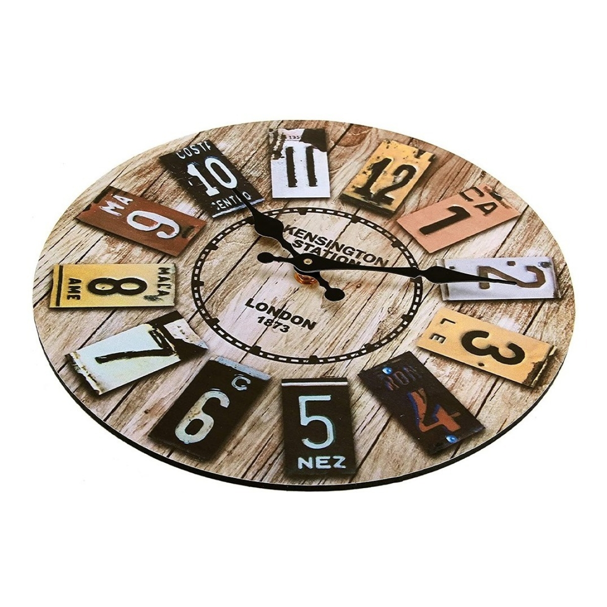 Reloj De Pared Simil Madera Retro Silencioso Decorativo - Imagen 3