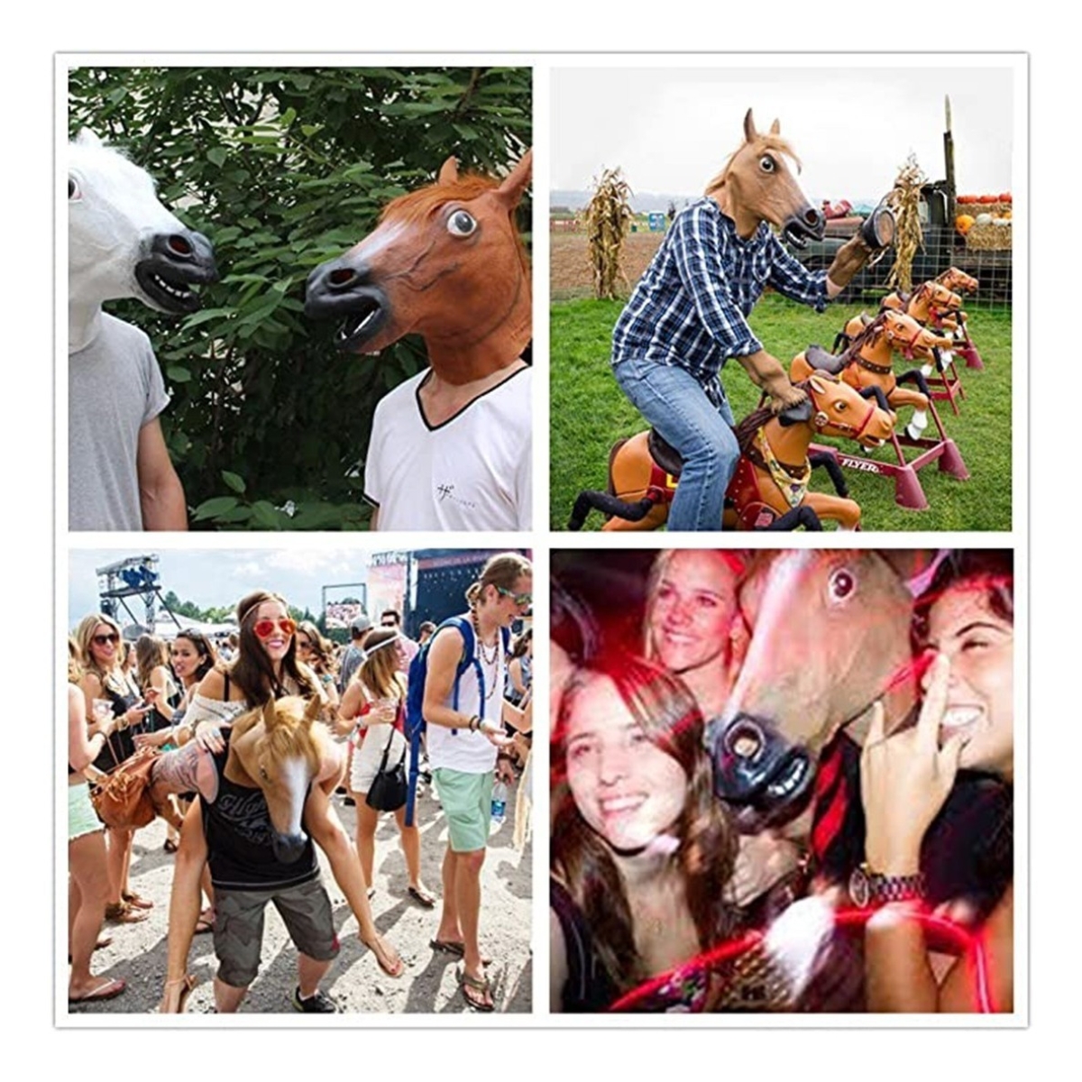 Mascara Caballo Latex Disfraz Halloween Horse - Imagen 11