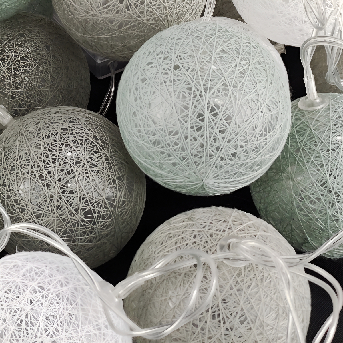 Guias Luces Cotton Ball Con Forma Esfera Led 3 Metros Guia - Imagen 6