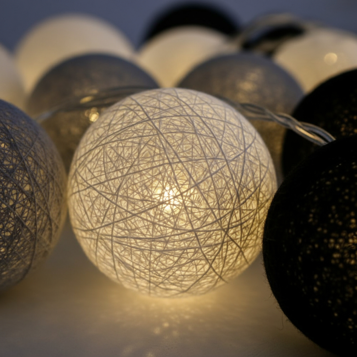 Guias Luces Cotton Ball Con Forma Esfera Led 3 Metros Guia - Imagen 36