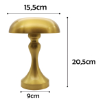 Lámpara Clásica Forma De Hongo Táctil Inalambrica Mesa - Imagen 8