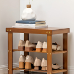 Zapatero Con Asiento Dos Estantes Organizador Zapatos - Imagen 2