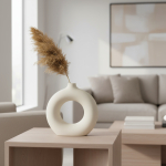 Florero Decorativo Circular De Cerámica Moderna Mediano - Imagen 7