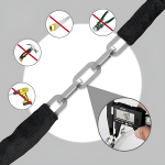 Cadena Eslabón Para Moto Bici Linga Forrada Con Candado - Imagen 5