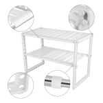 Soporte Organizador De Fregadero 2 Estantes Ajustable - Imagen 7