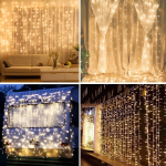 Lluvia De Luces Cortina Led 3x3 Mt P/ Bodas Fiestas Luz Guía - Imagen 8