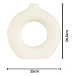 Florero Decorativo Circular De Cerámica Moderna Mediano - Imagen 2